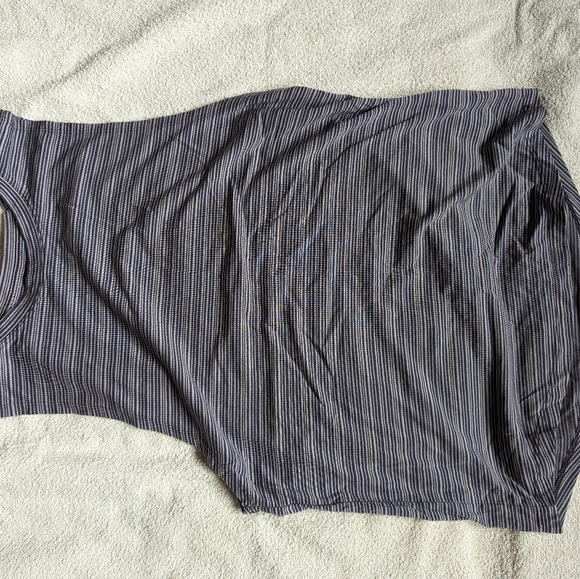 Athleta Cloudlight Striped Muscle Tank Whisper Medieval Blue Gray Women’s Small - Picture 9 of 9